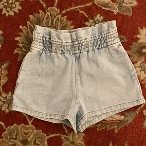 Pacsun high waisted paper bag light denim shorts 🩳